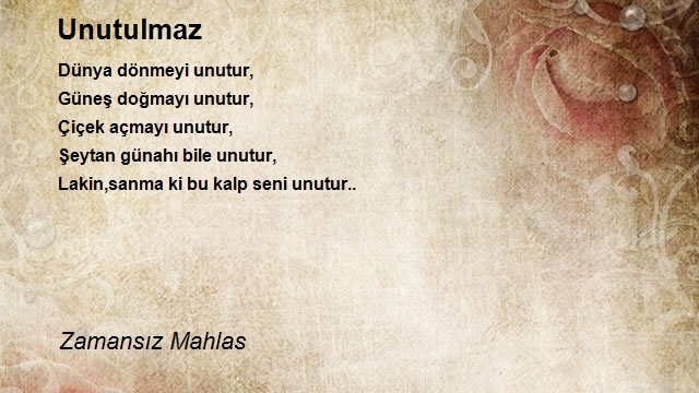 Zamansız Mahlas