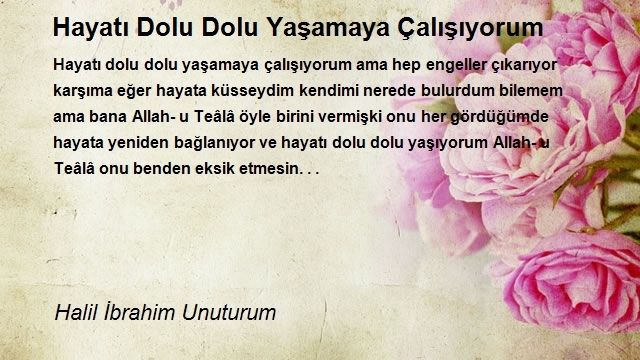 Halil İbrahim Unuturum