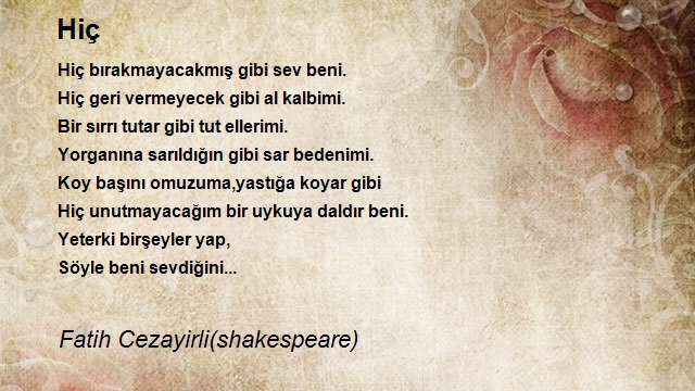 Fatih Cezayirli(shakespeare)