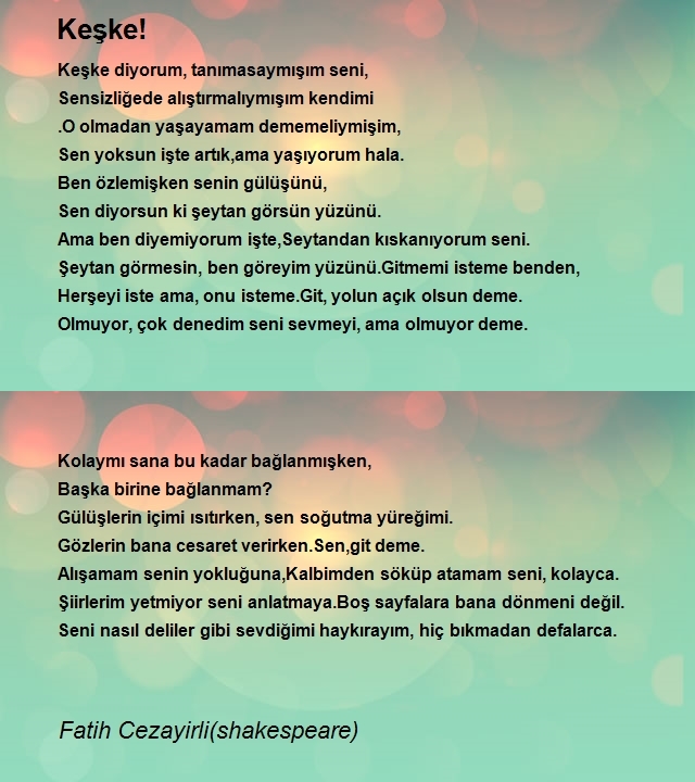 Fatih Cezayirli(shakespeare)