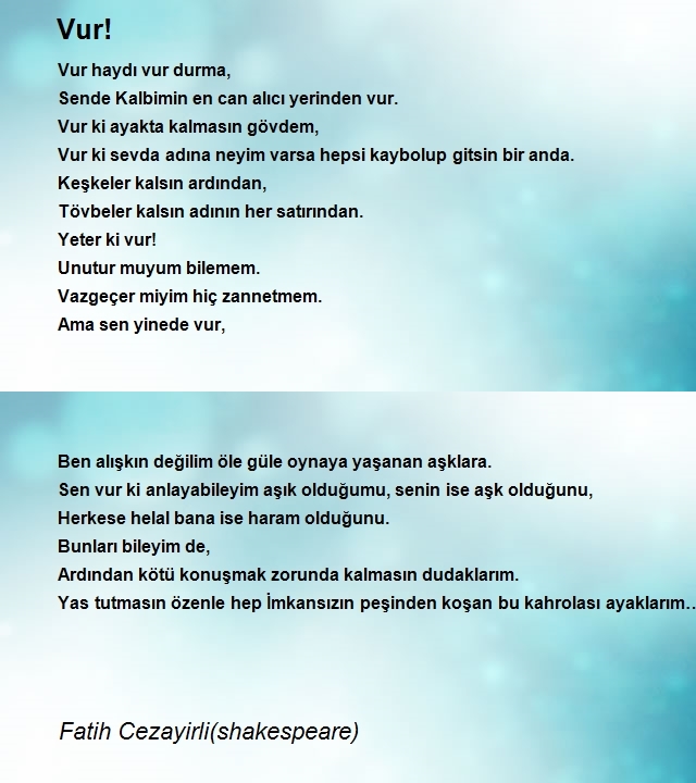 Fatih Cezayirli(shakespeare)