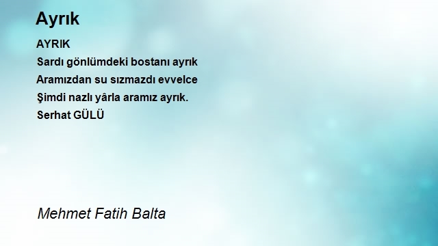 Mehmet Fatih Balta