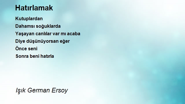 Işık German Ersoy 