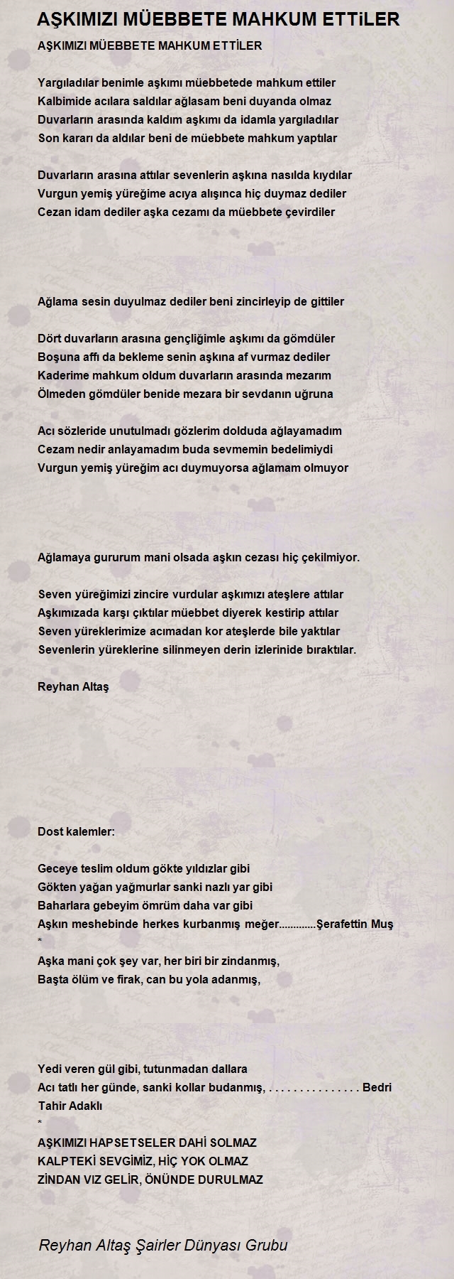 Reyhan Altaş Şairler Dünyası Grubu