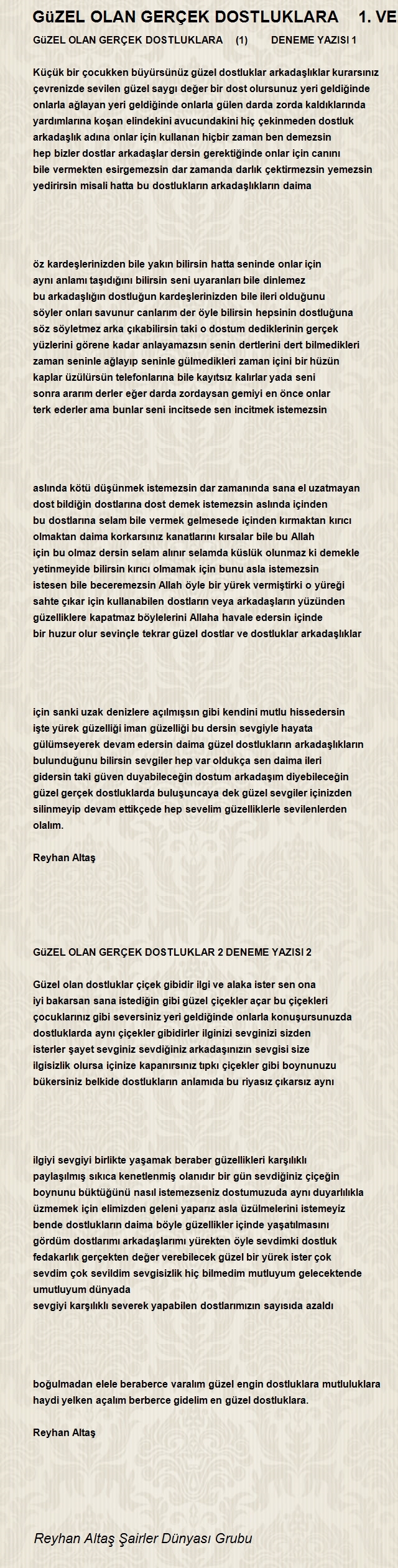 Reyhan Altaş Şairler Dünyası Grubu