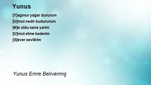 Yunus Emre Belivermiş