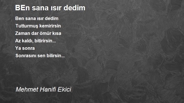 Mehmet Hanifi Ekici