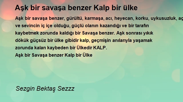 Sezgin Bektaş Sezzz