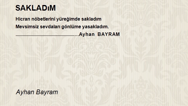 Ayhan Bayram