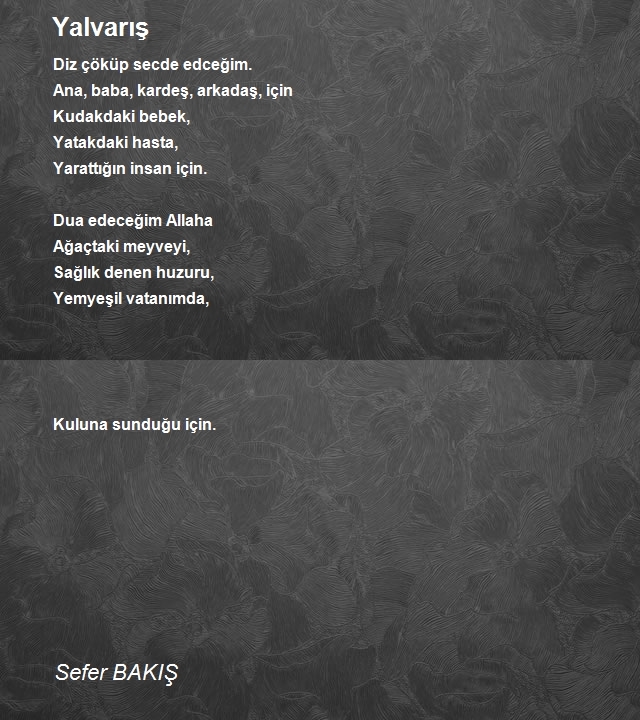 Sefer BAKIŞ 