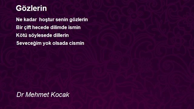 Dr Mehmet Kocak