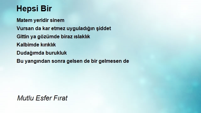 Mutlu Esfer Fırat