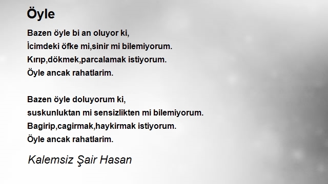 Kalemsiz Şair Hasan