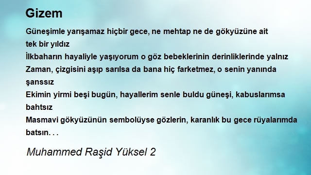 Muhammed Raşid Yüksel 2