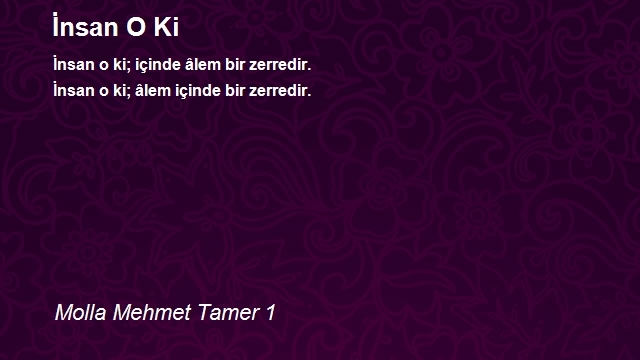 Molla Mehmet Tamer 1