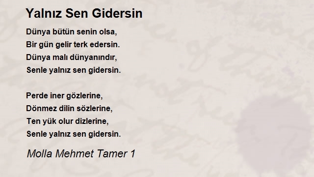 Molla Mehmet Tamer 1