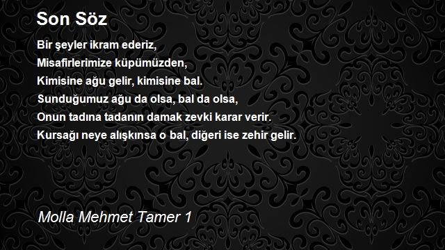 Molla Mehmet Tamer 1