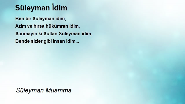 Süleyman Muamma