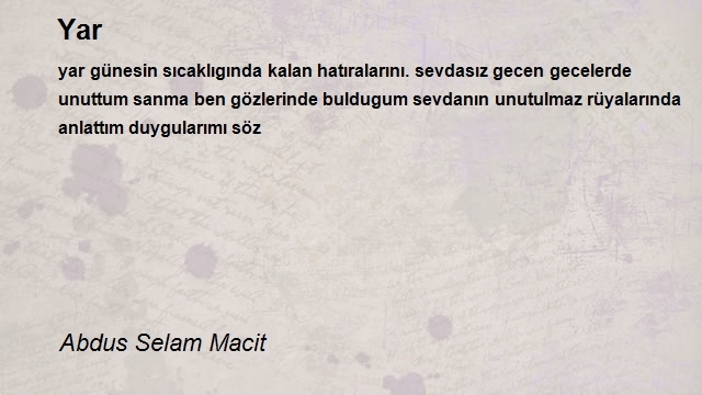 Abdus Selam Macit