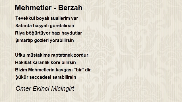 Ömer Ekinci Micingirt