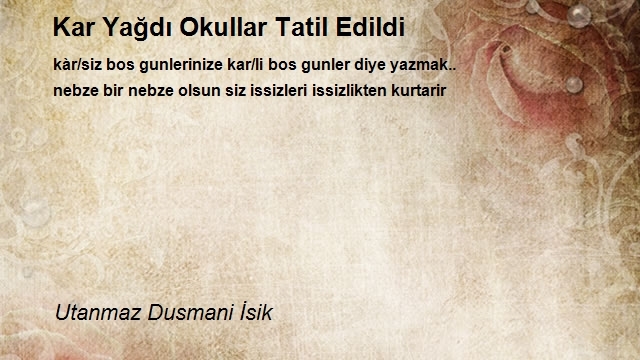 Utanmaz Dusmani İsik