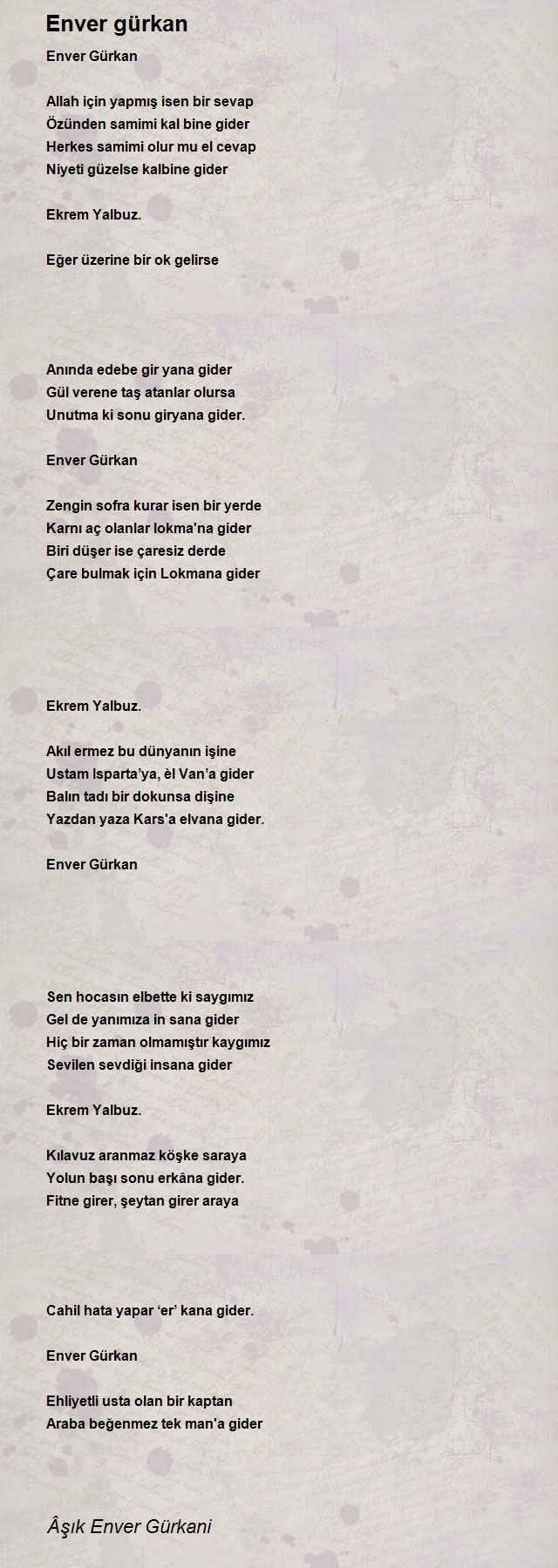 Âşık Enver Gürkani