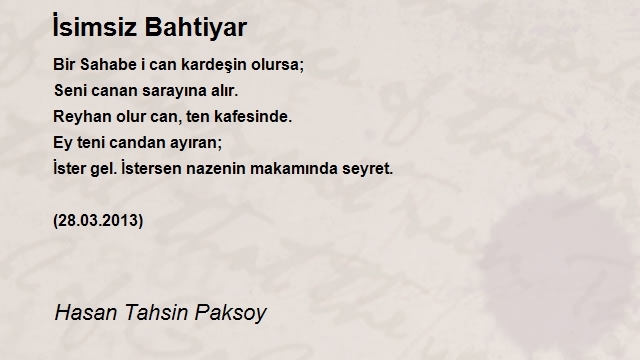 Hasan Tahsin Paksoy