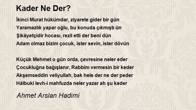 Ahmet Arslan Hadimi