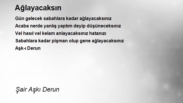 Şair Aşkı Derun