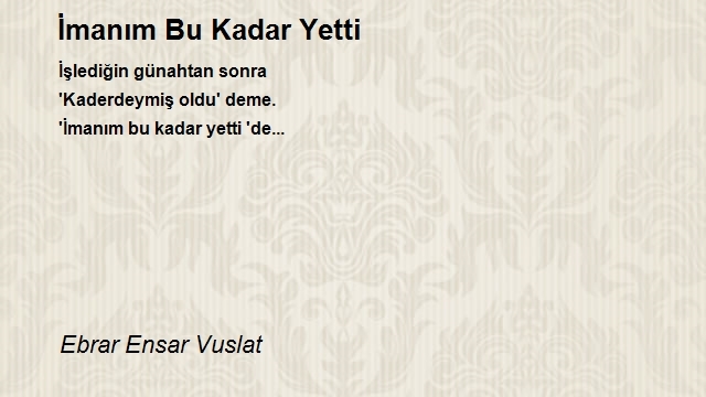 Ebrar Ensar Vuslat