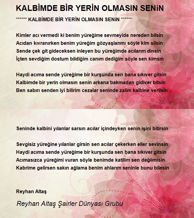 Reyhan Altaş Şairler Dünyası Grubu