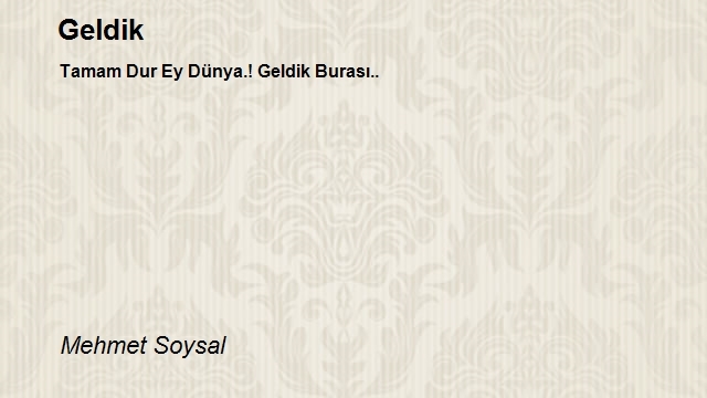 Mehmet Soysal