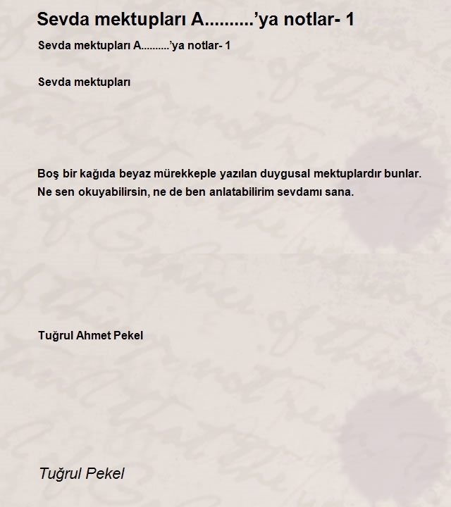 Tuğrul Pekel