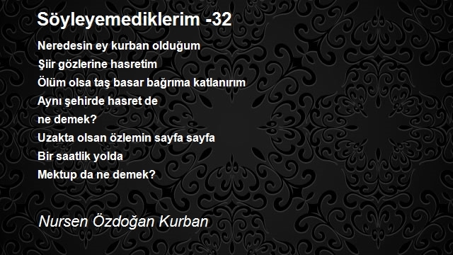 Nursen Özdoğan Kurban