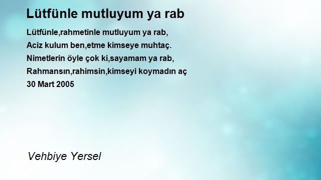 Vehbiye Yersel