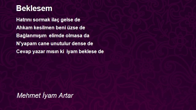 Mehmet İyam Artar