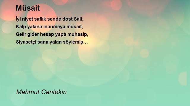 Mahmut Cantekin