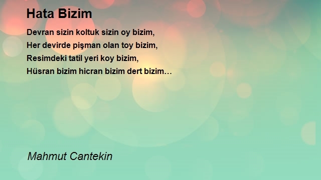 Mahmut Cantekin