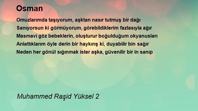 Muhammed Raşid Yüksel 2