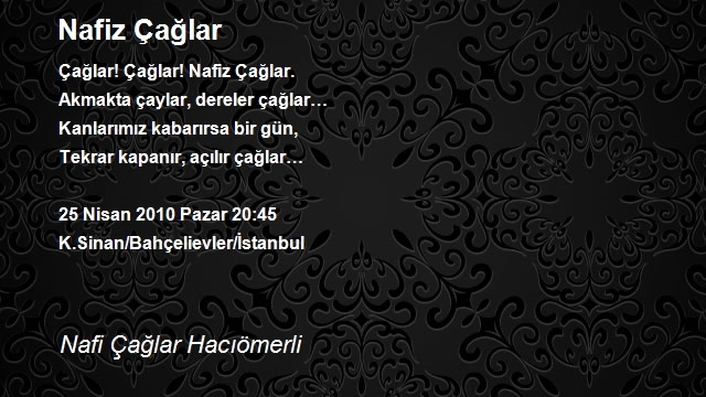 Nafi Çağlar Hacıömerli