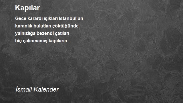 İsmail Kalender