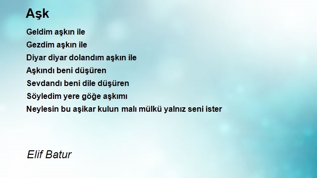 Elif Batur