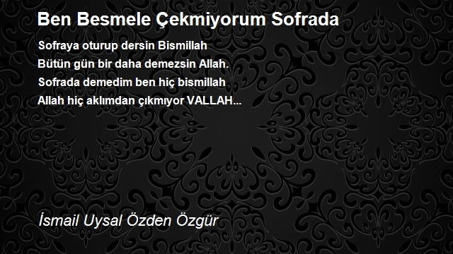 İsmail Uysal Özden Özgür