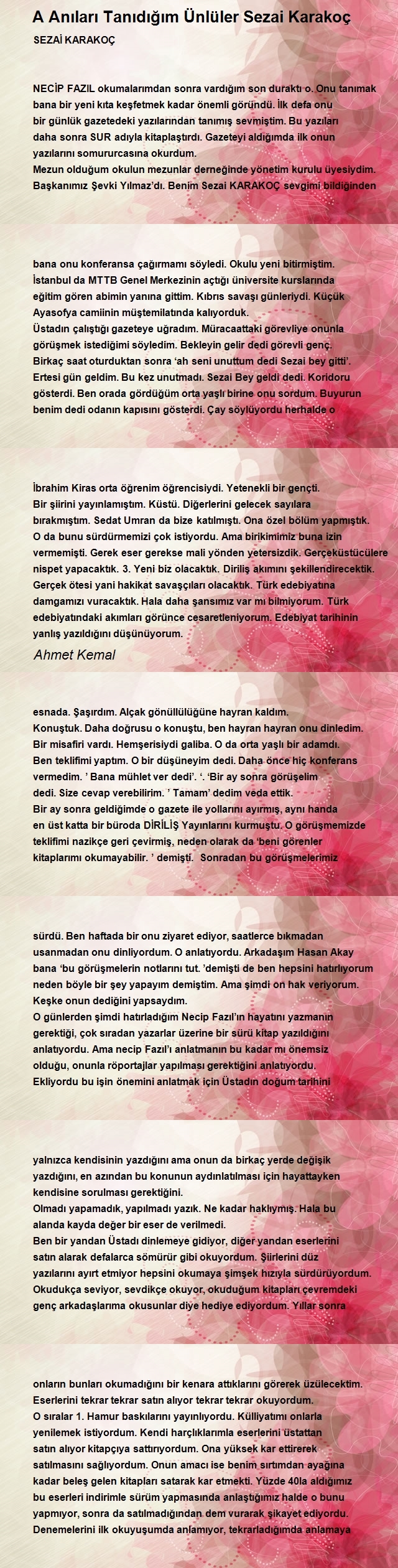 Ahmet Kemal