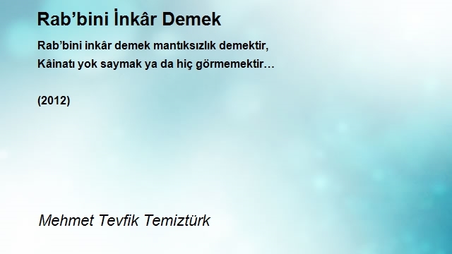 Mehmet Tevfik Temiztürk