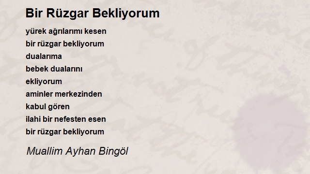 Muallim Ayhan Bingöl