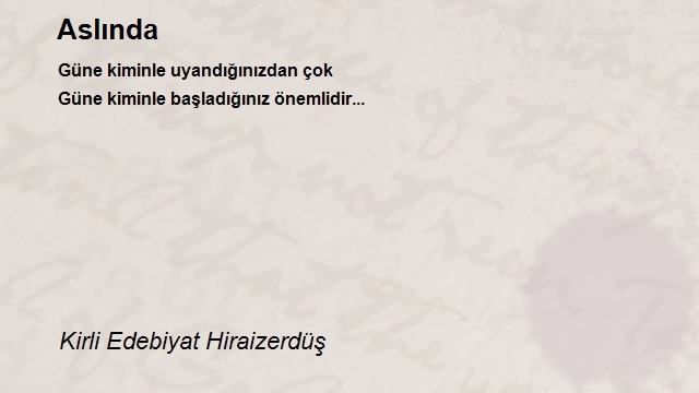 Kirli Edebiyat Hiraizerdüş