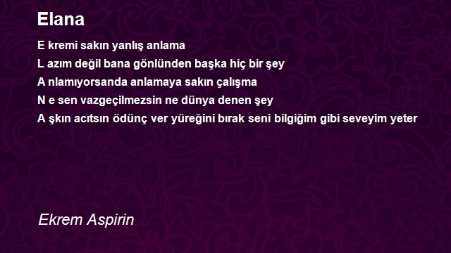 Ekrem Aspirin