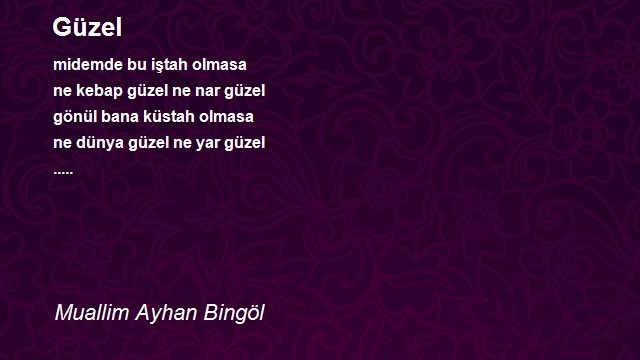 Muallim Ayhan Bingöl