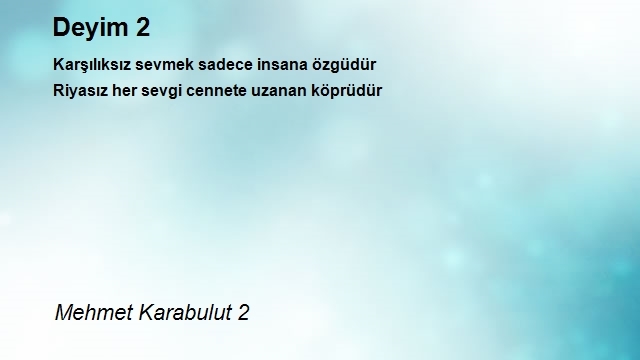 Mehmet Karabulut 2